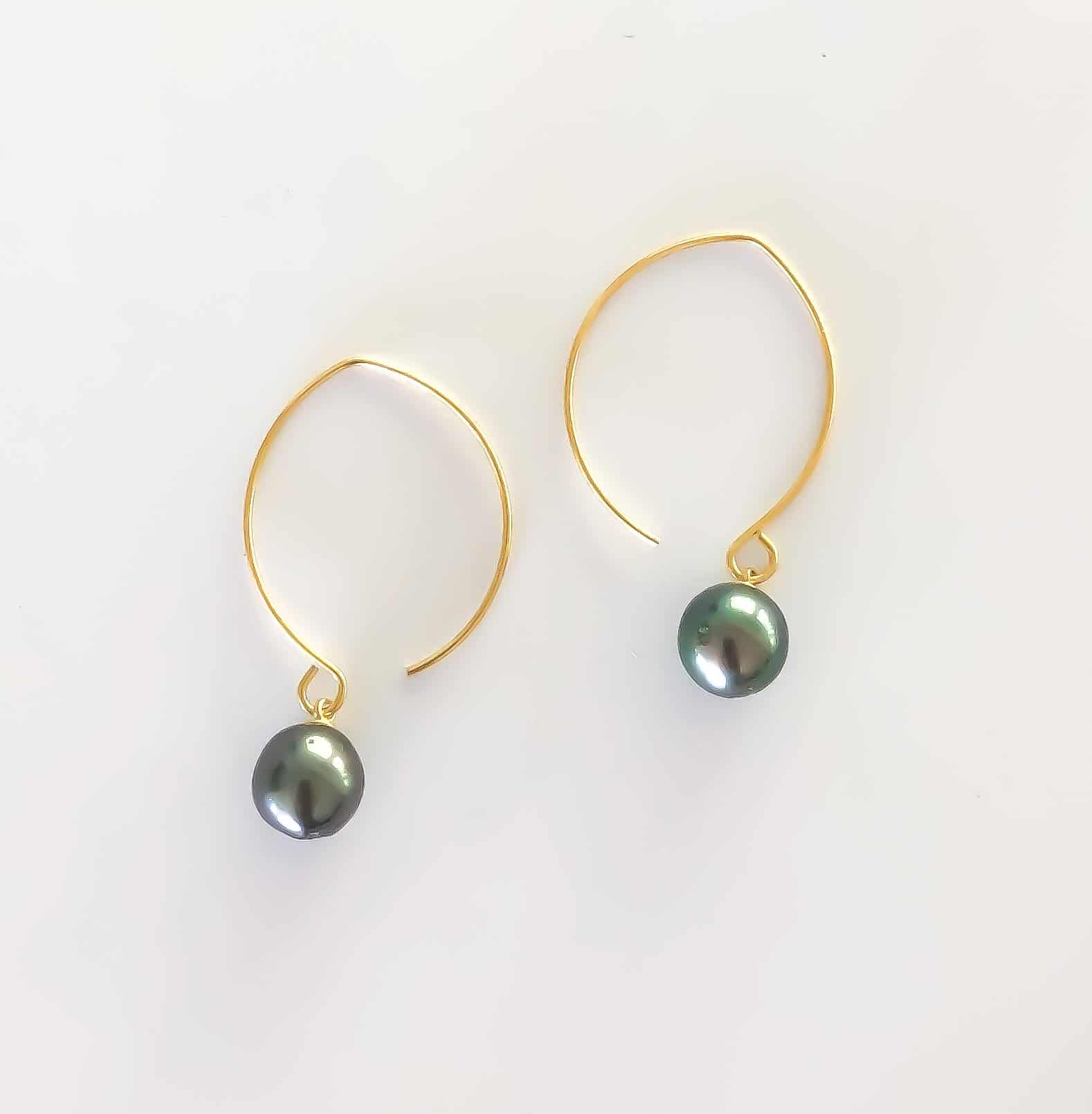 Half deals pearl earrings