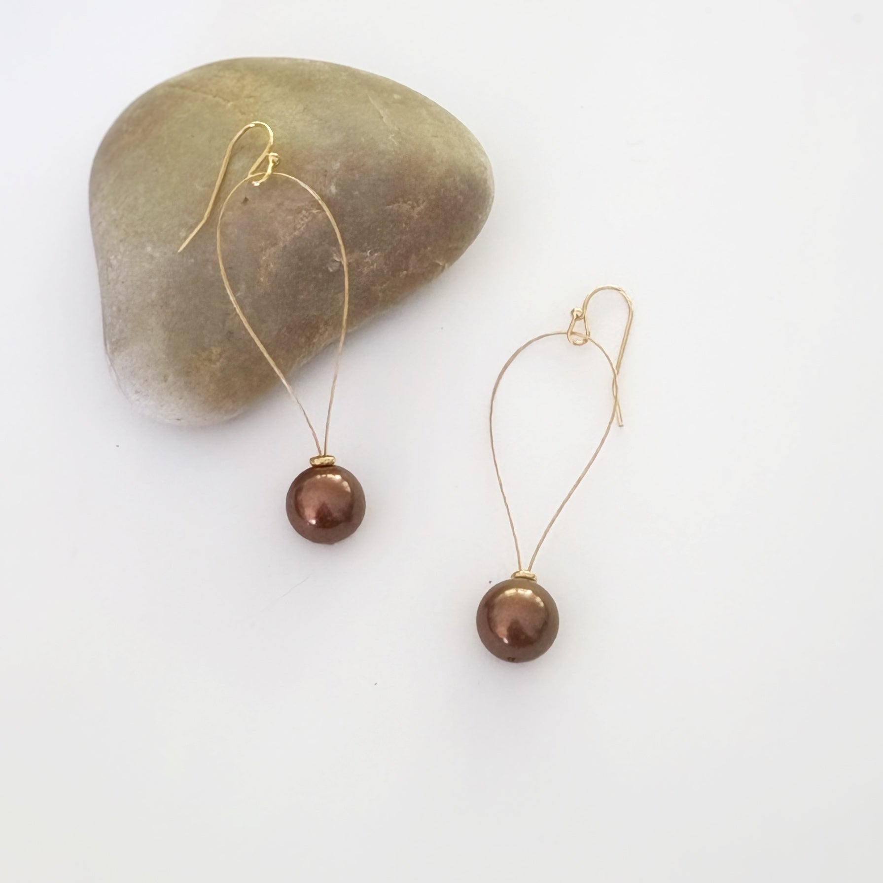 Drop Pearl Earrings - Gold