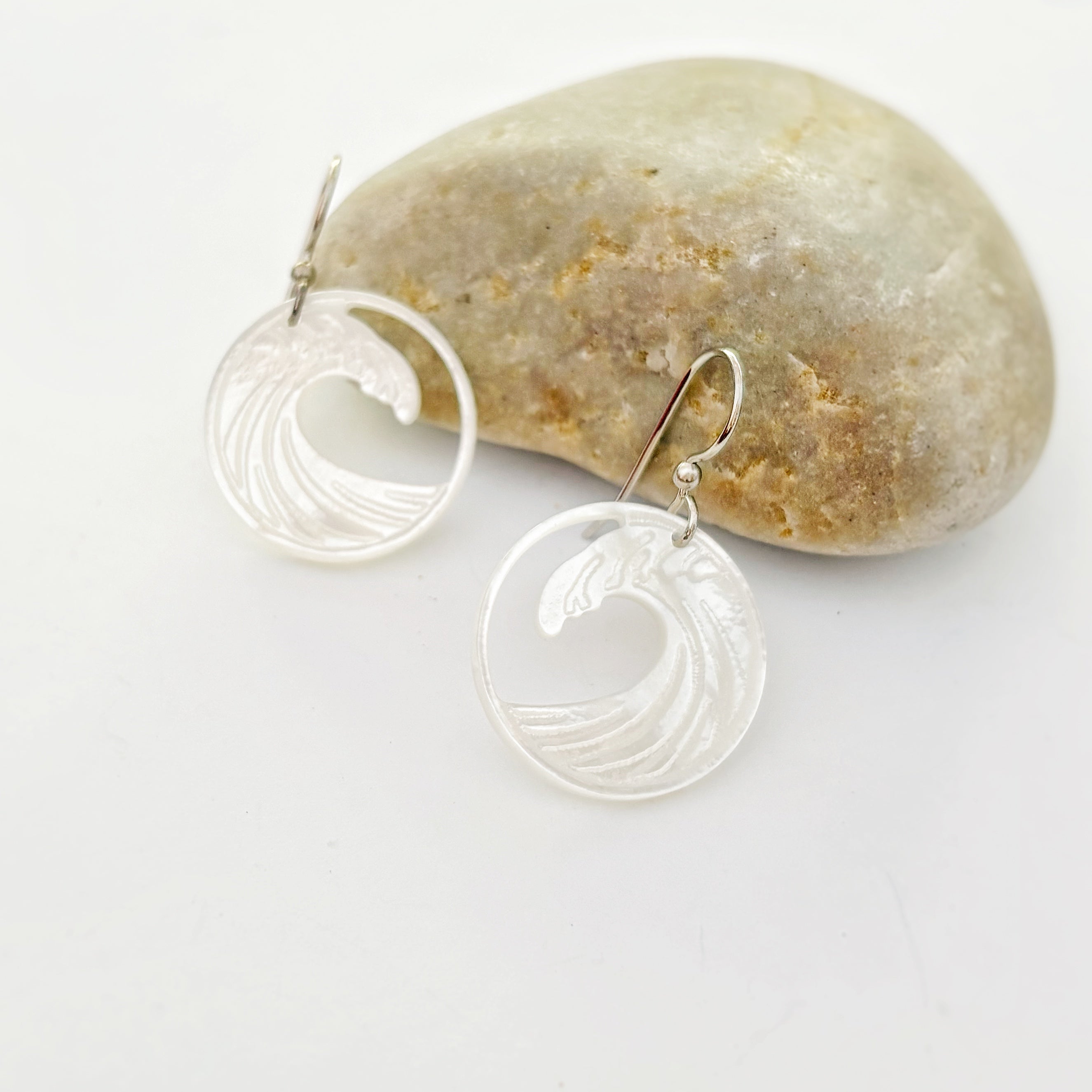 Carved Wave Earrings