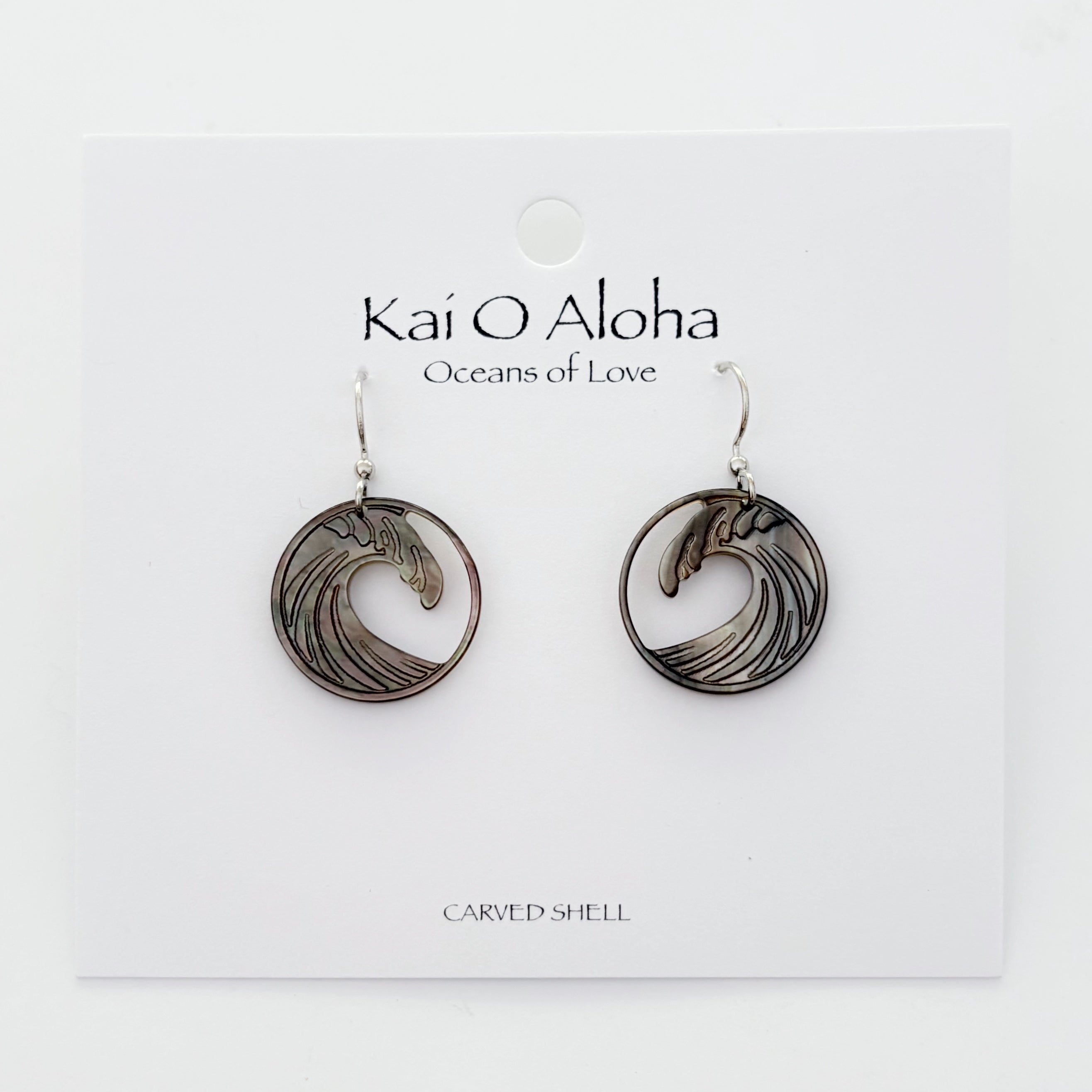 Carved Wave Earrings