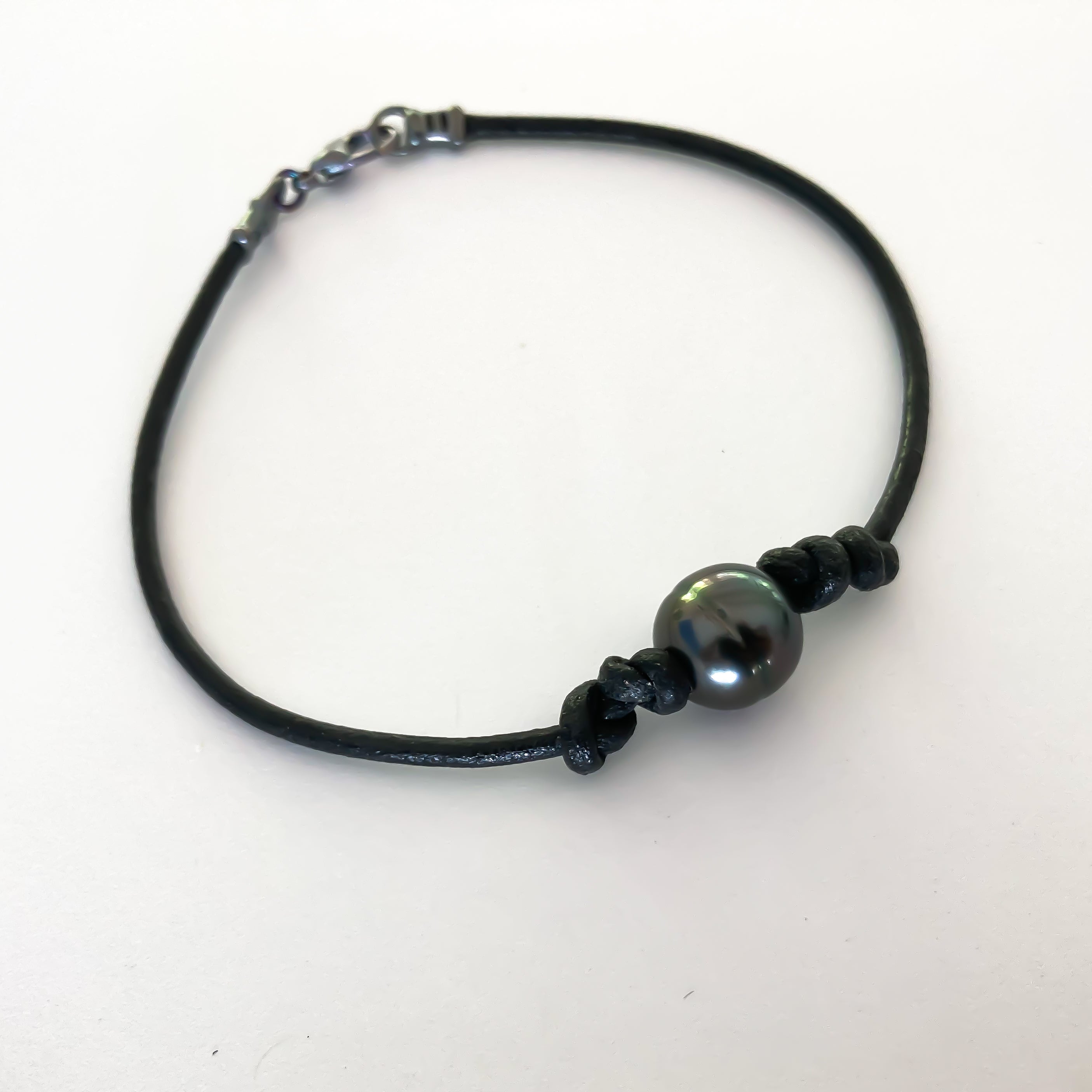 JEWELRY :: Bracelets :: Men Bracelets :: Men's Bracelet Silver Rope Chain n  Freshwater Pearls - Christina Christi Handmade Products