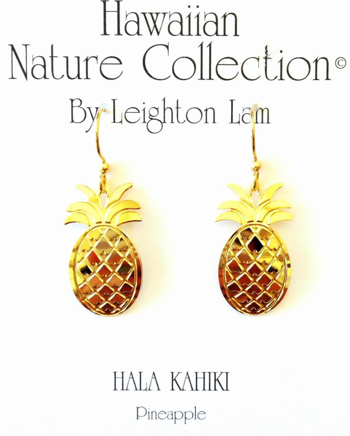 Large hot sale pineapple earrings